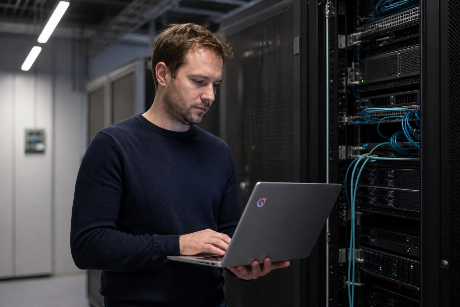 GVISION specialist analysing an IT infrastructure